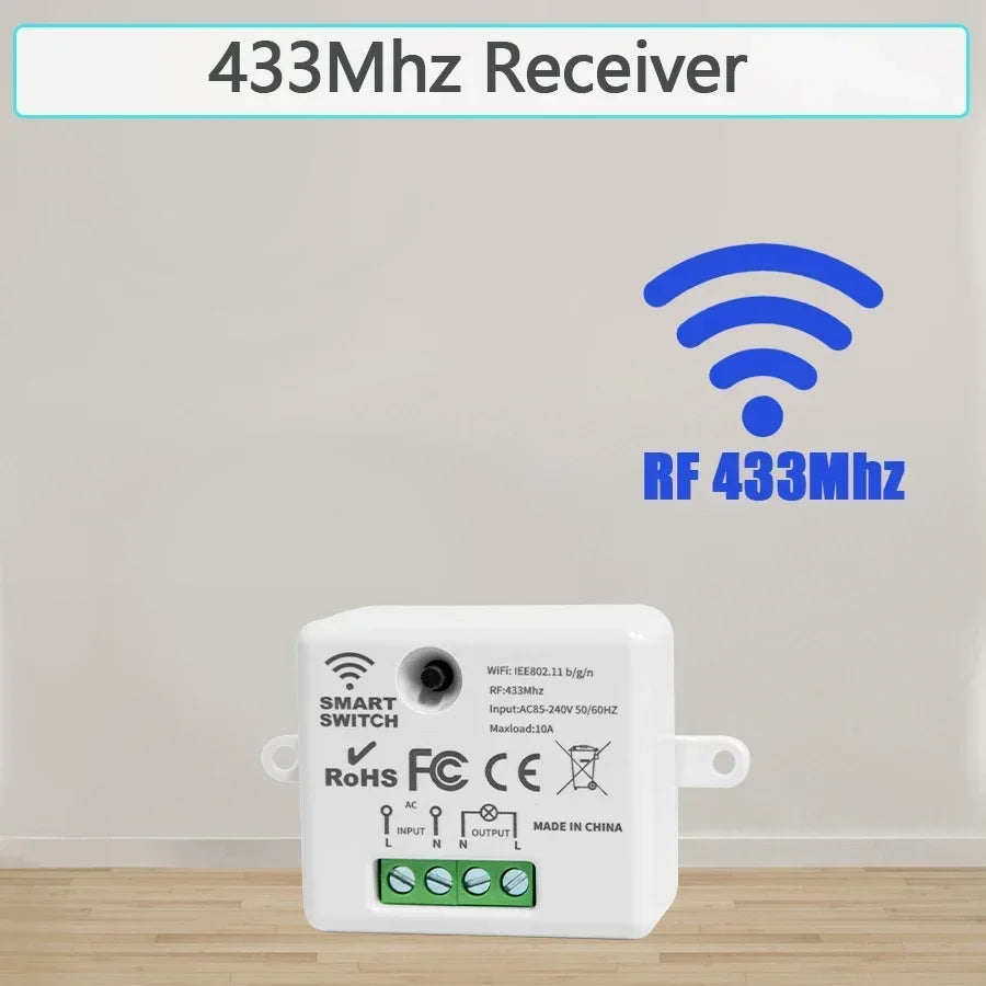 Wireless Wall Light Switch 433Mhz 1/2/3 Wall Light Panel Switch LED Interrupter Switch for Lighting 110V 220V Wireless Control