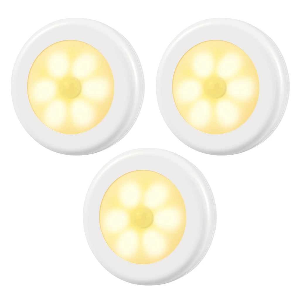 AMIR Upgraded Motion Sensor Light Cordless Battery-Powered LED Night Light Stair Lights Wall Lights for Hallway Bedroom Kitchen