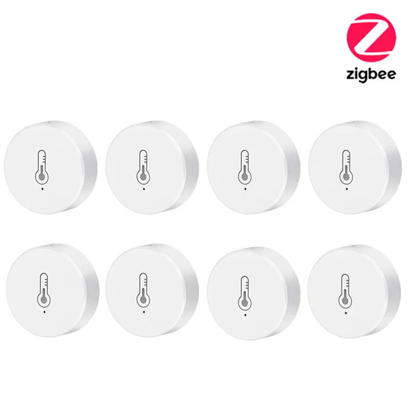 IHSENO Real Time Tuya Smart Life Zigbee Temperature And Humidity Sensor Thermometer Monitor Work for Alexa Google Home Assistant