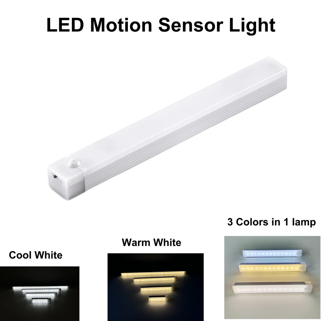 Motion Sensor  Bar  Light Type C Rechargeable Light  LED Magnetic attraction Night Light  for Kitchen Bedside Wardrobe bookcase