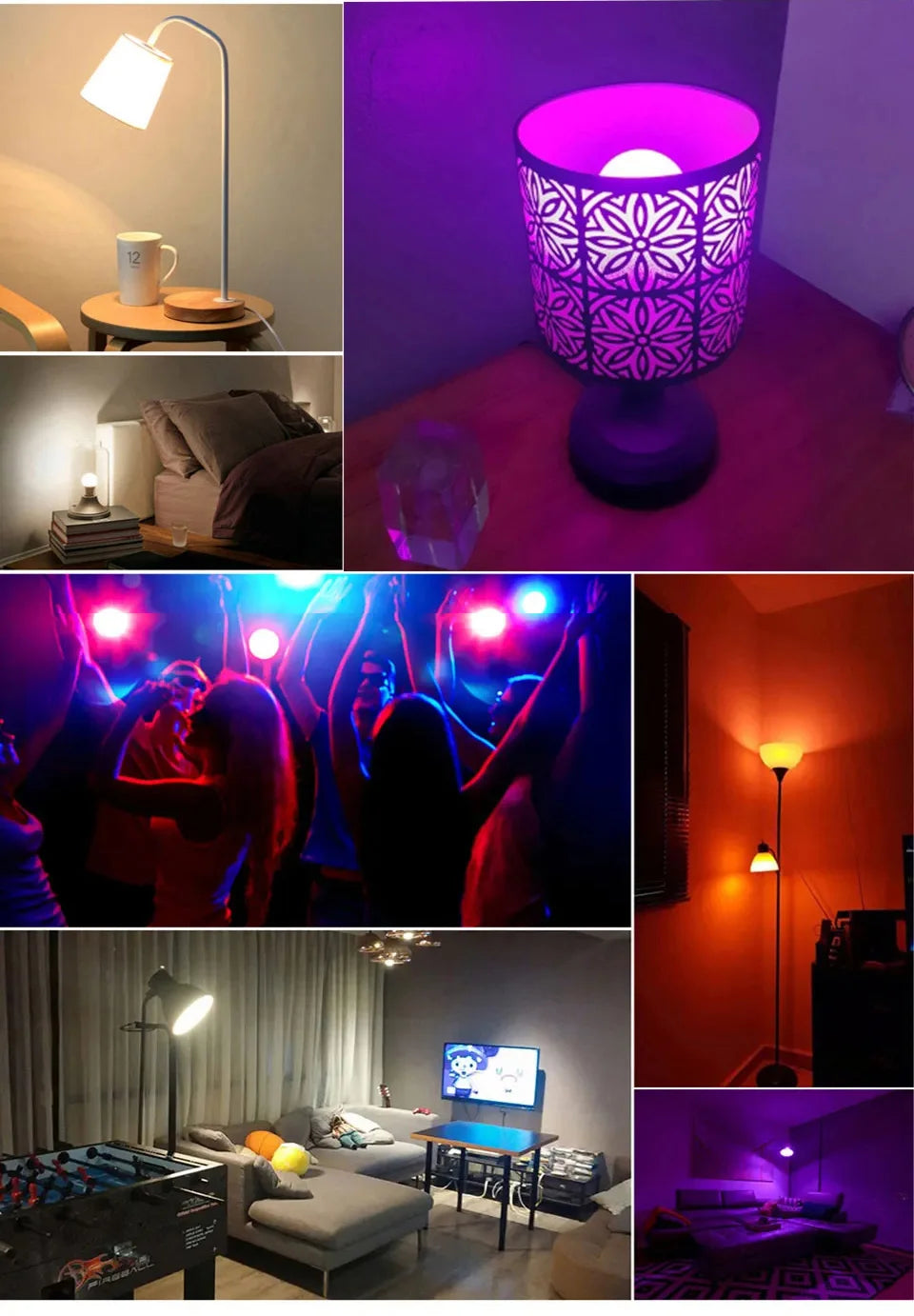 Tuya Smart WiFi LED Light Bulb E27 AC85-265V 12W 15W 18W Alexa Google Home Voice Control Smart Life APP RGB Color Changing Lamp