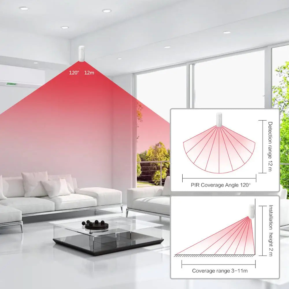 Wireless Infrared Motion Detector 433MHz eV1527 for Home Alarm System PIR Motion Sensor Detector