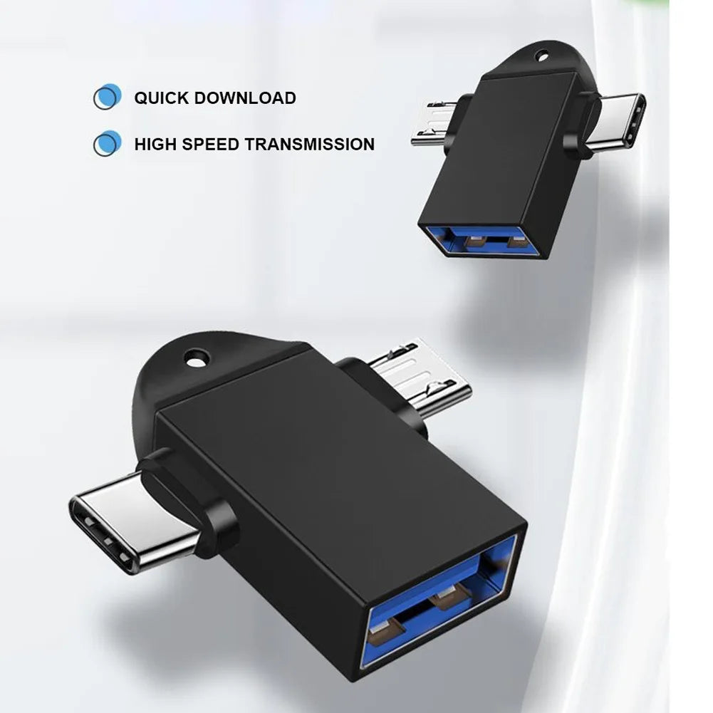 2 In 1 OTG Adapter USB Female To Micro USB/Type C Male Converter For Android For Xiaomi Huawei Tablet Laptop Flash Disk Drive