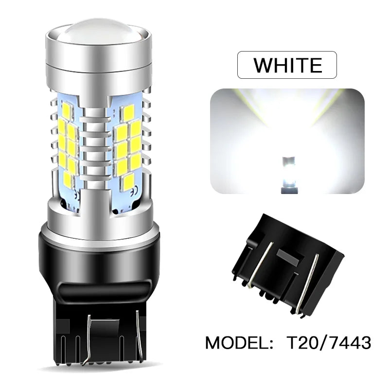 2pcs LED Daytime Running Light DRL Bulb Lamp Canbus W21/5W 7443 T20 For Chevrolet Malibu Trax Dacia Duster Logan 2 Sandero