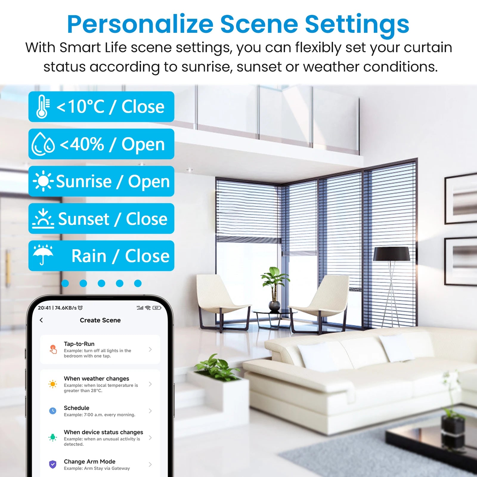 LoraTap Tuya Roller Shutter Touch Panel Switch Smart Life App Remote Progress Bar Settings Voice Control via Google Home Alexa