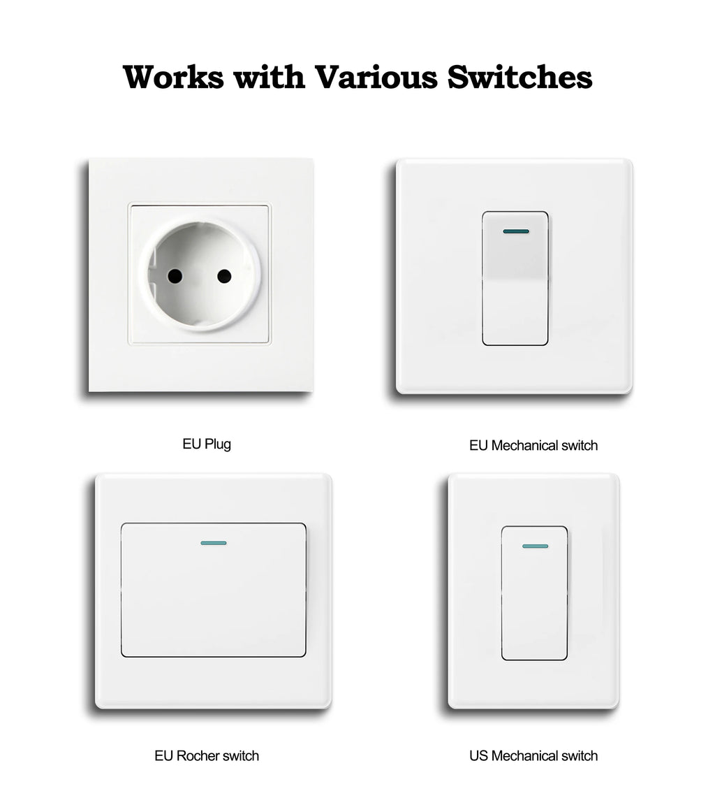 Tuya Smart WiFi Switch 1/2/3 Gang Smart Home Light Switch Breaker Neutral Wire Required Remote App Timer Work with Alexa Google