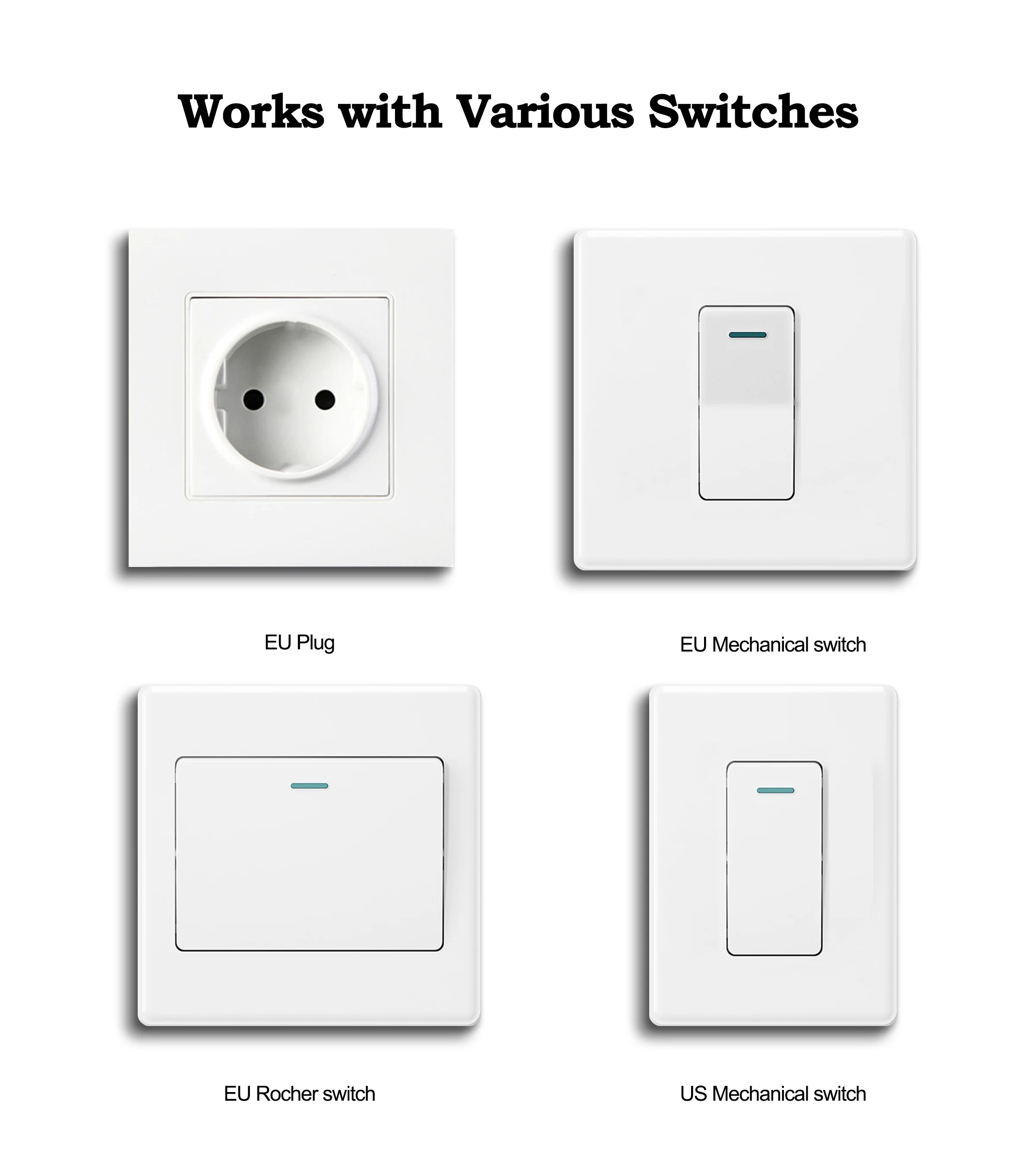 Tuya Smart WiFi Switch 1/2/3 Gang Smart Home Light Switch Breaker Neutral Wire Required Remote App Timer Work with Alexa Google
