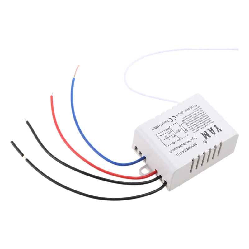 220V 1/2/3/4 Way Wireless Light Switch Kit Remote Light Switch ON/OFF Wireless Remote Control Light Switch