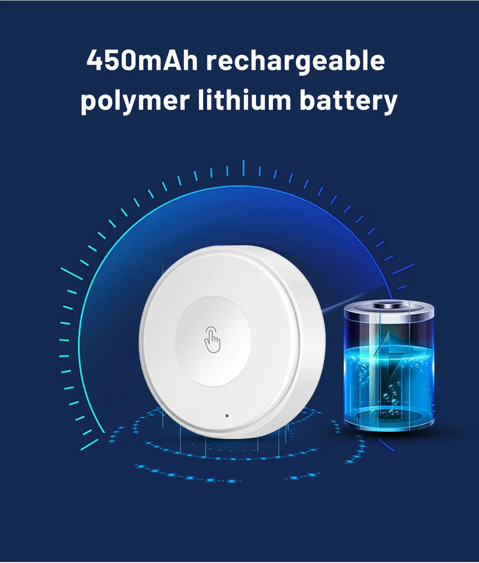Smart Scene Switch Wireless Zigbee Tuya, Mini Remote Control for Smart Life, Create 3 Scenes, Perfect for Bedroom Kitchen