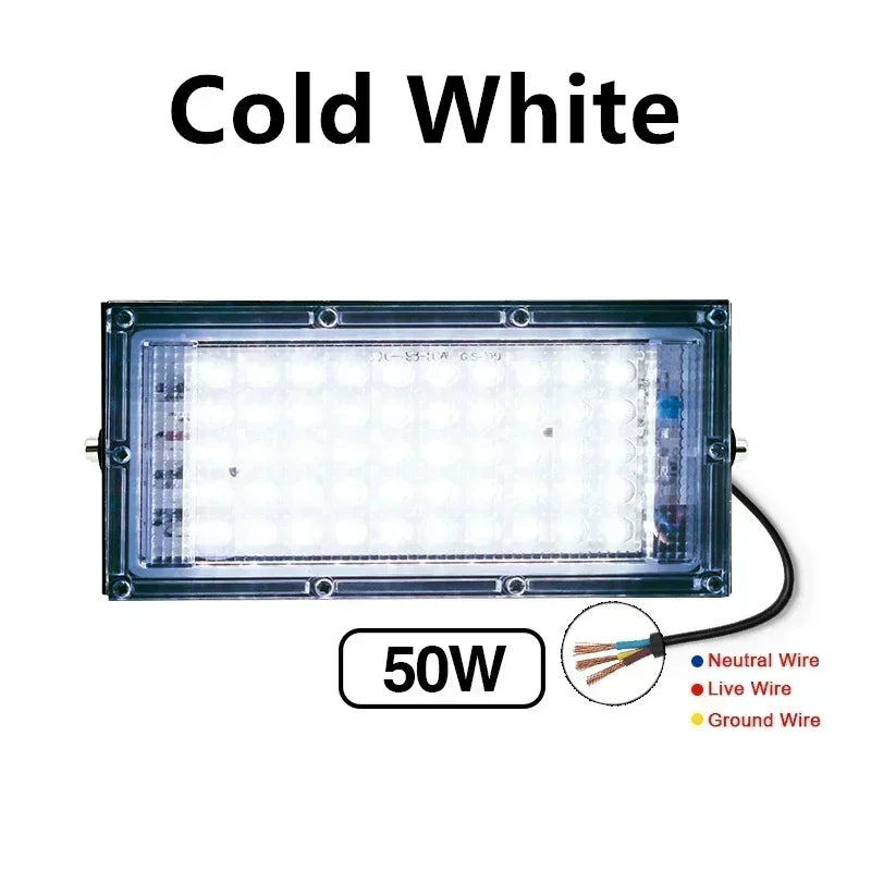 50W 100W Led Flood Light IP65 Waterproof AC 220V Full Spectrum Floodlight Spotlight LED Reflector Street Lamp Wall Flood Lights