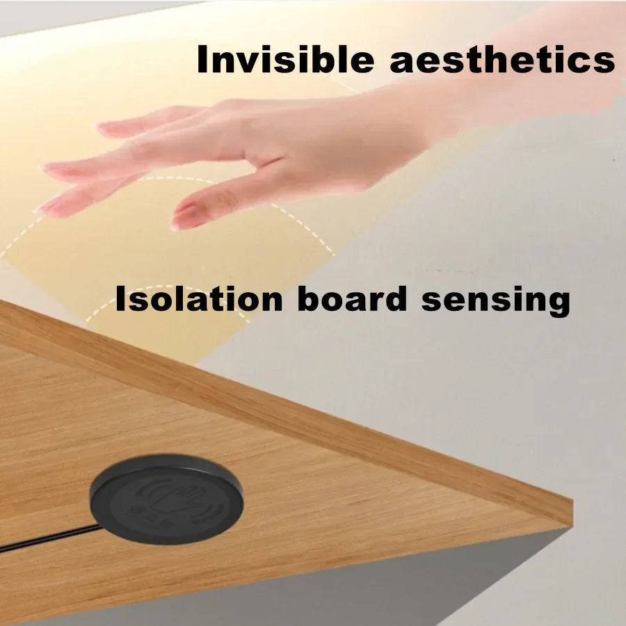Aswesaw Sweep Dimmer Sensor Penetrating Switch DC 5V 12V 24V Wood Panel Touch Switch LED Dimmable Touch Sensing Hidden