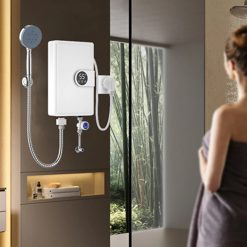 Smart Inverter Electric Water Heater Instant Water Heater Fast Heating Shower Instant Heating Water Heater LED Touch Controls