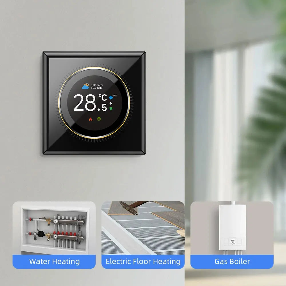 WiFi Smart Knob Thermostat Floor Heating Water Gas Boiler Home Room Programmable Temperature Controller Tuya Alexa Google Home