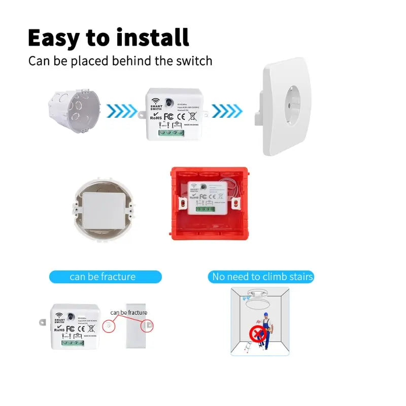 Self-powered 433Mhz Wireless Wall Switch Battery Required Remote Control Light Switch Waterproof 1 2 3Gang No Wiring