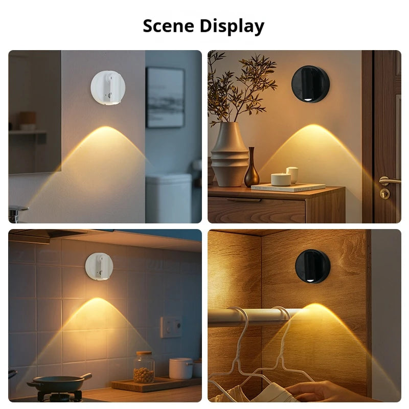 LED Light Magnetic Rechargeable Wall lamp Spotlight Atmosphere Light  No Punch Reading Light Touch Switch Dimmable Bedside Lamp