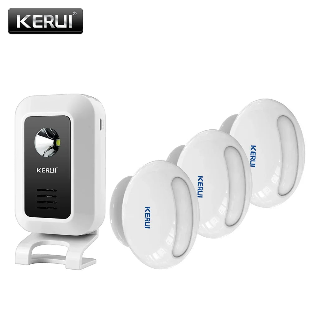 KERUI M7 Wireless Welcome Motion Sensor Security Alarm 32 Songs DoorBell Chime Smart Home LED Night Light Door Window Store Shop