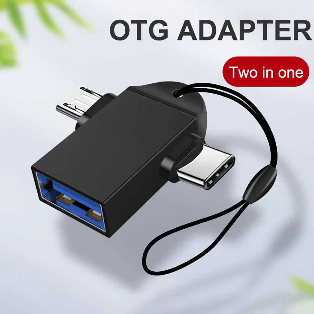 2 In 1 OTG Adapter USB Female To Micro USB/Type C Male Converter For Android For Xiaomi Huawei Tablet Laptop Flash Disk Drive