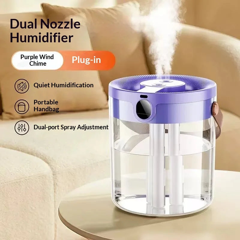 Smart 3 Spray Humidifier Digital Display Silent Large Volume Air Purifier Night Light Portable Desktop Home Bedroom Humidifier