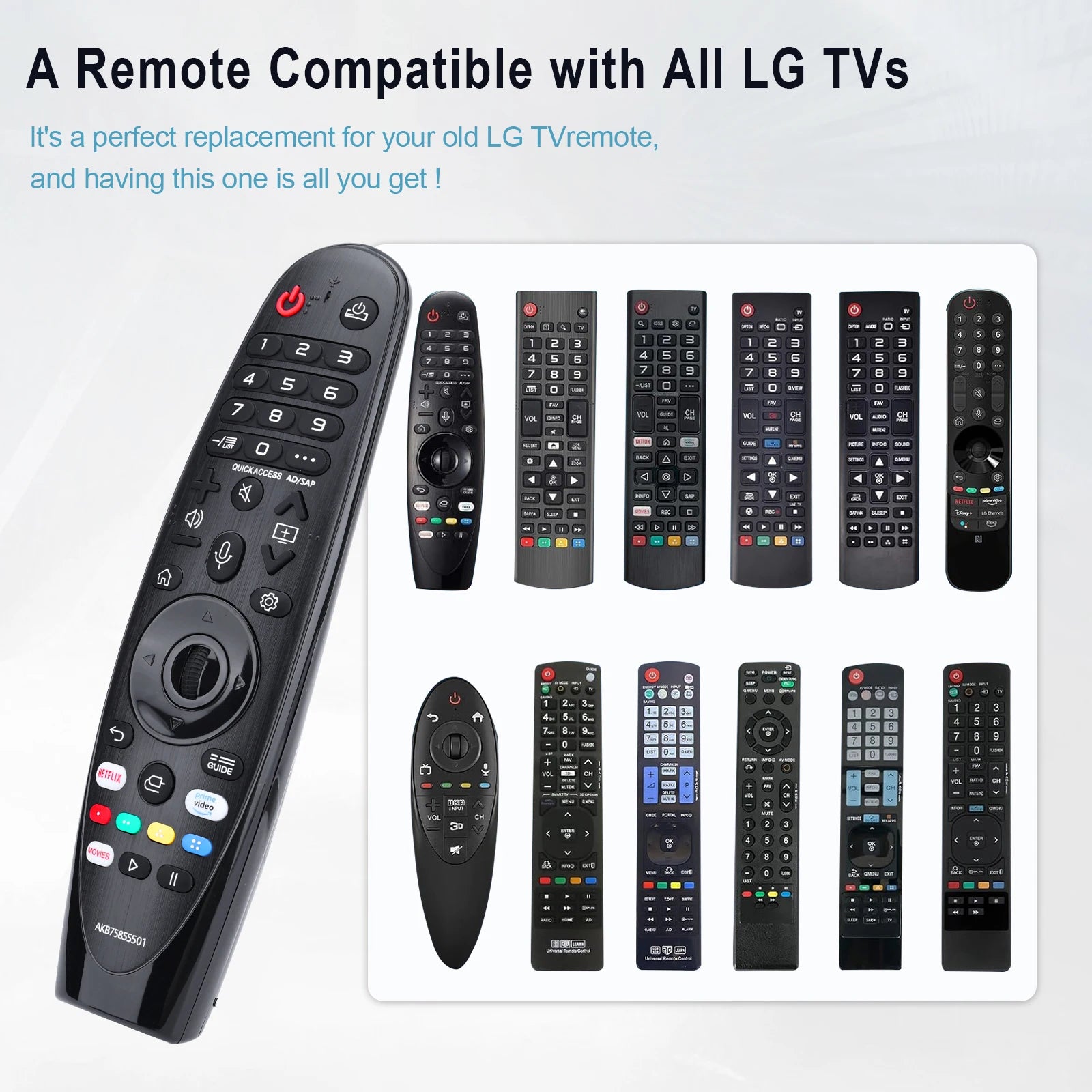 Universal Remote Control for Lg Smart Tv Magic Remoteno Voice Function No Pointer Function Compatible with All Models for Lg Tv