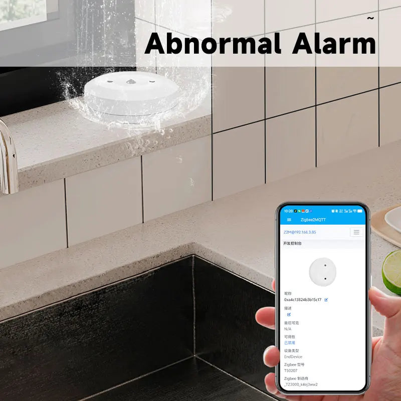 Water Leak Sensor Smart Home ZigBee 2MQTT Water Sensor Controller Waterproof Smart Life Security Protection Remote App Control