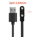 Universal 2Pin 4mm 7.62mm 4Pin Strong Magnetic Charge Cable USB Charging Line Cord Black White for Smart Watches
