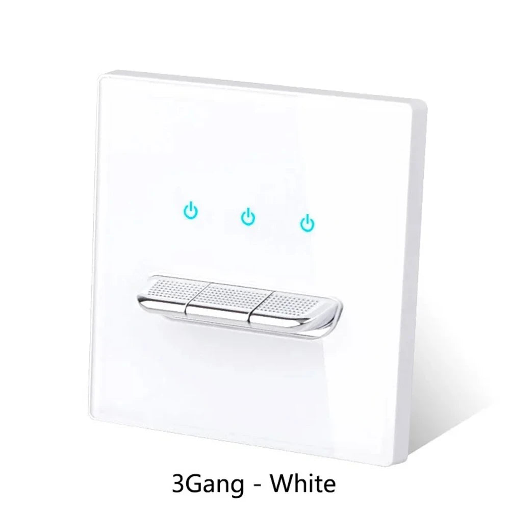 Glass Touch Switch Tempered Crystal Panel 1/2/3/4 Gang Wall Light Switches Sensitive LED Backlight Metal Push Button 110V 220V