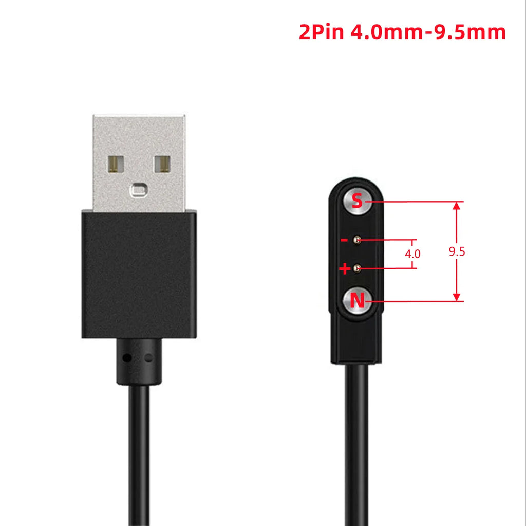 Smart Watch Magnetic USB Dock Charger 2pin 4pin Charging Cable Power Adapter For Kids Smartwatch Juicer Beauty Device Toothbrush