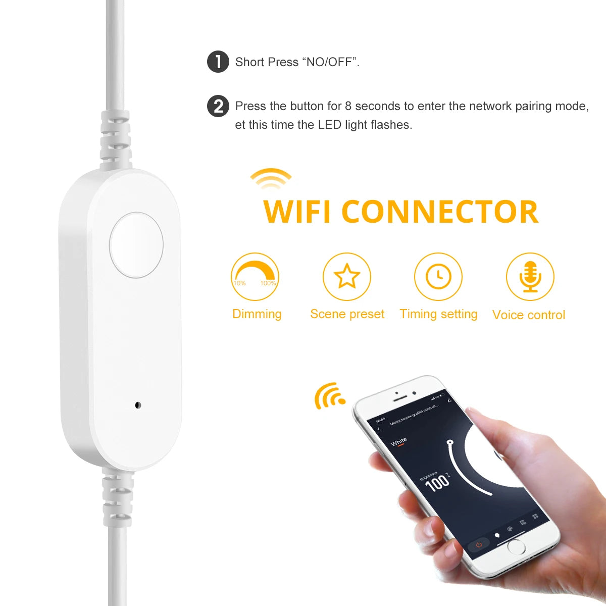 Tuya Smart Home WiFi Wireless Control LED Neon Strip Light DC5V USB USB Waterproof Flexible Tape Support Alexa Echo Google Home