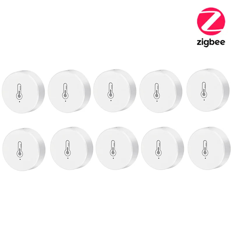 IHSENO Real Time Tuya Smart Life Zigbee Temperature And Humidity Sensor Thermometer Monitor Work for Alexa Google Home Assistant