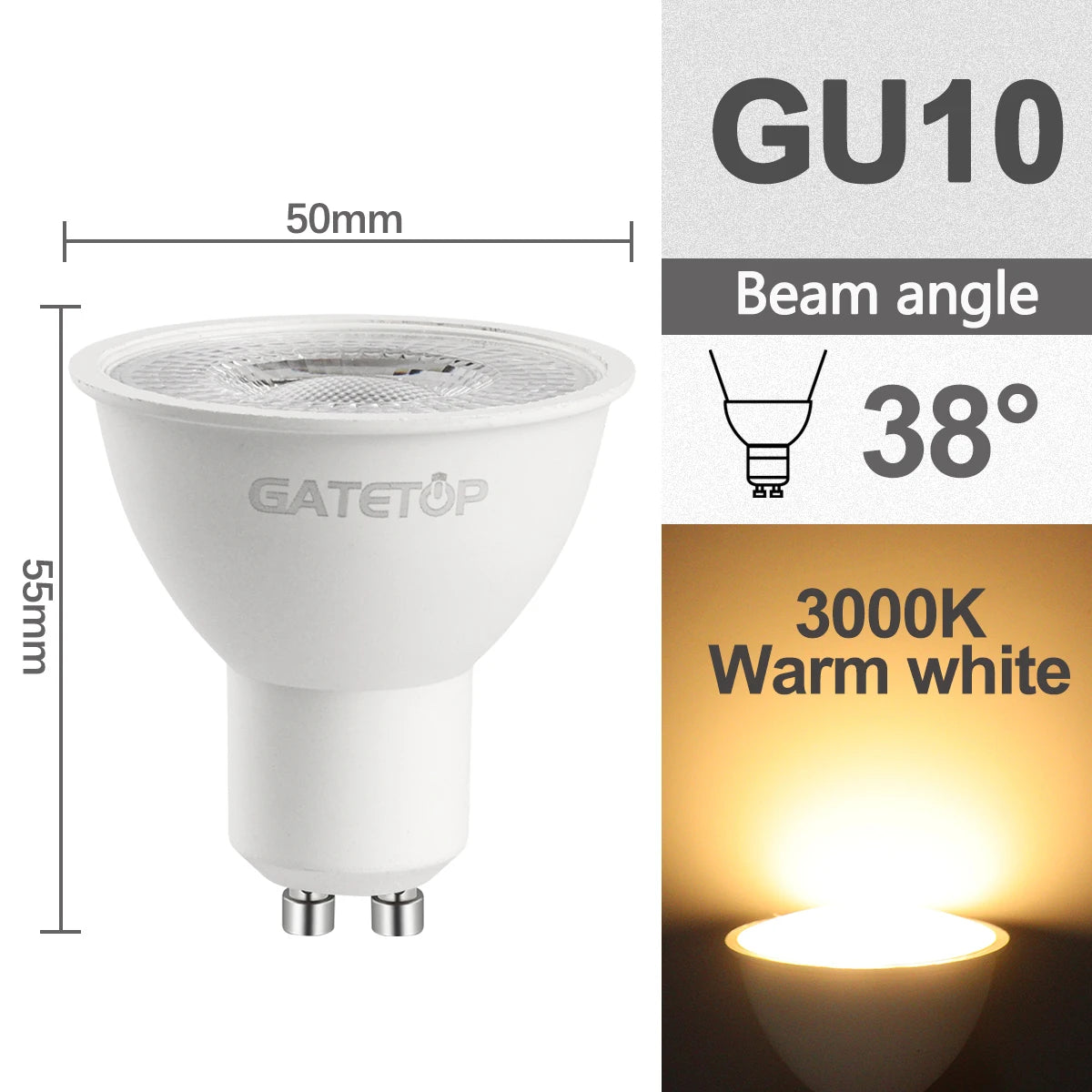 1-10pcs Base GU10 Spotlight Bulb AC220V 110V LED Lighting 3W 5W 6W 7W 8W 9W Good Quality For the Family Living Room Lampara Led