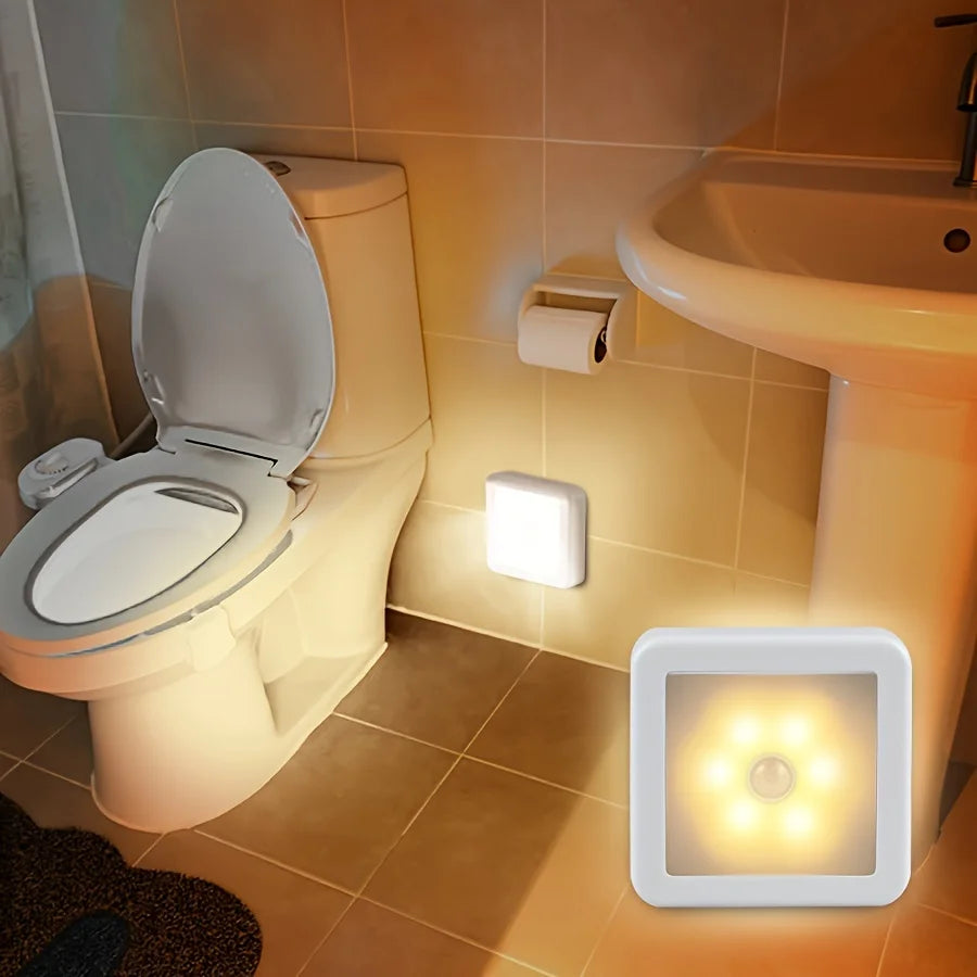 6/3/1pc Motion Sensor LED Nightlight Wireless Wall Lamp for Closet Cabinet Stair Auto On/Off Night Light For Bathroom Bedside