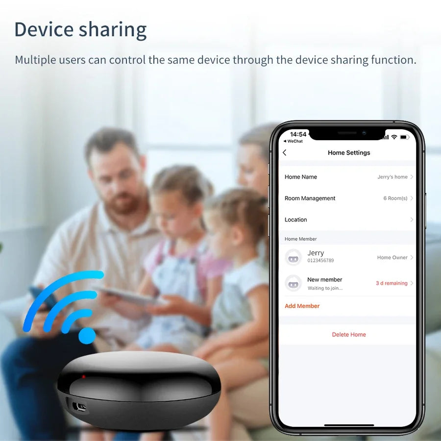 Tuya WiFi IR Control Hub Remote Control Smart Home Remote Universal Infrared Controller For Air Conditioner With Google Alexa