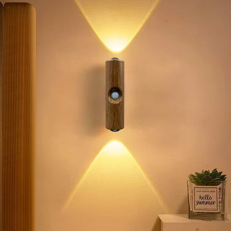 Smart RGB Gradient Night Light Magnetic Motion Sensor Rechargeable Wall Lamp for Bedroom Bathroom Closet Garden Home Decor