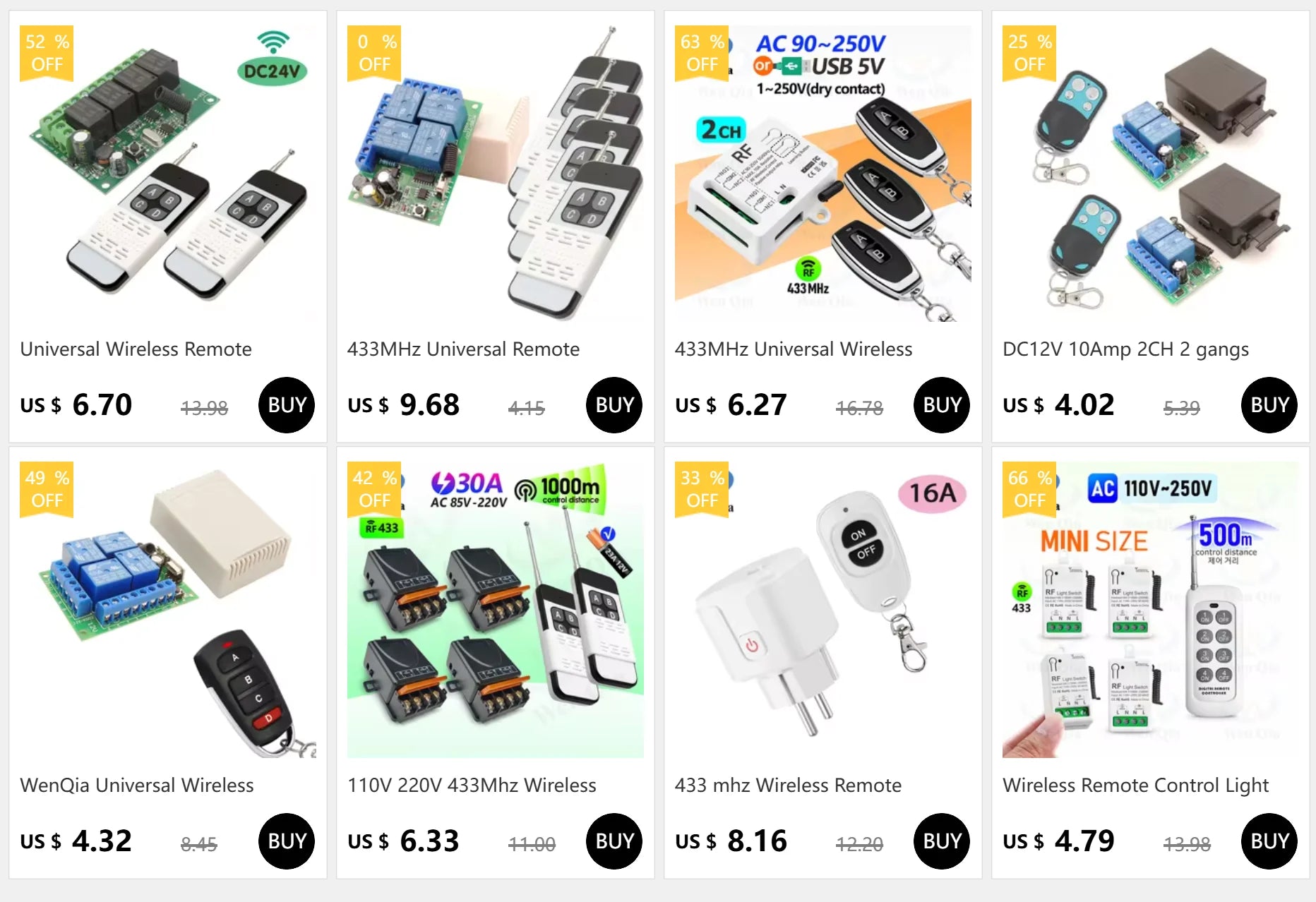 2CH Smart Light Switch Tuya,WiFi & RF Remote Control Module,USB 5V DC 12V 24V 48V,work with Alexa Google Home,for Lamp Fan Motor