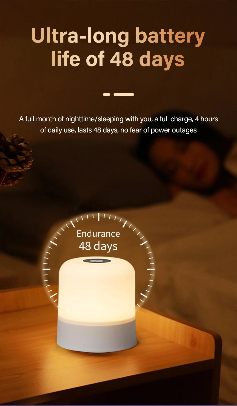 Table Lamp Bedside Lamp For Bedroom 16 Color Changing Touch Night Light RGB Remote Dimmable Rechargeable Portable Room Light