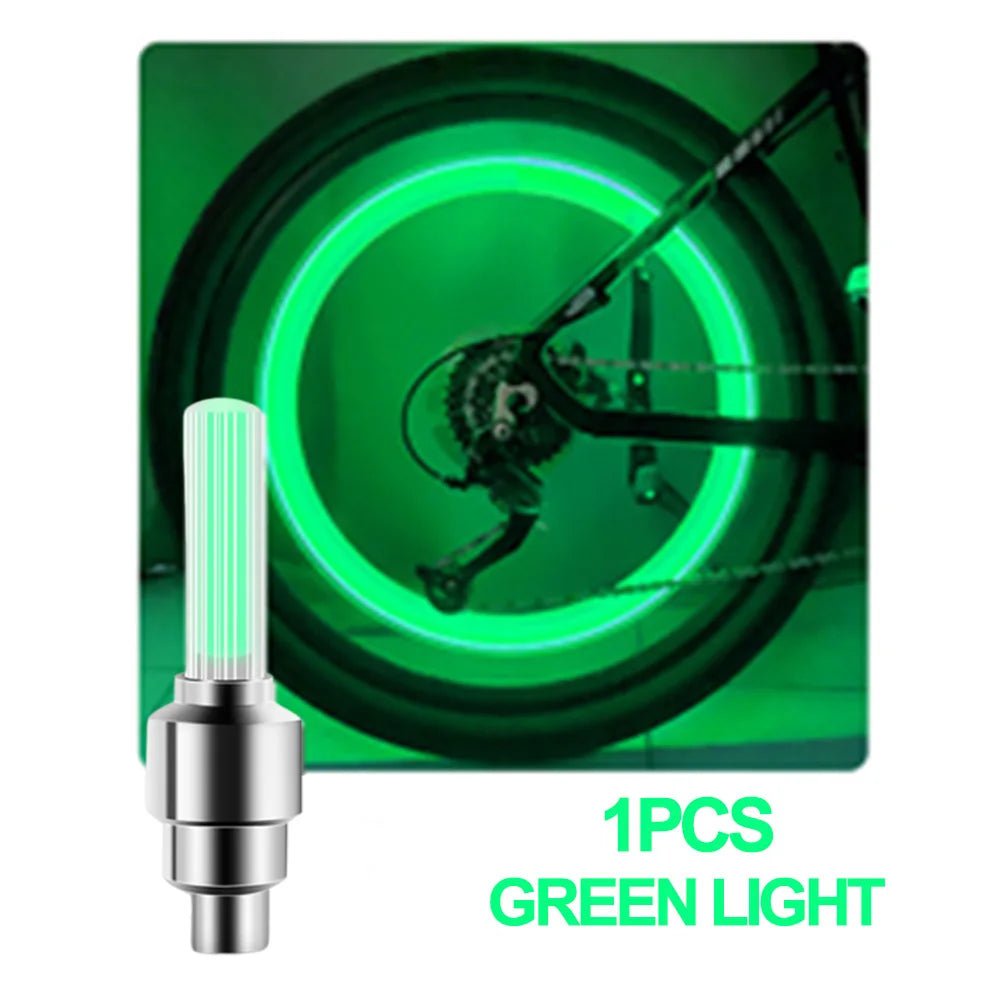 LED Bicycle Valve Light, Neon Bicycle Spoke Light, Bicycle Tire Valve Light, Night Riding Warning Light Bicycle Accessories
