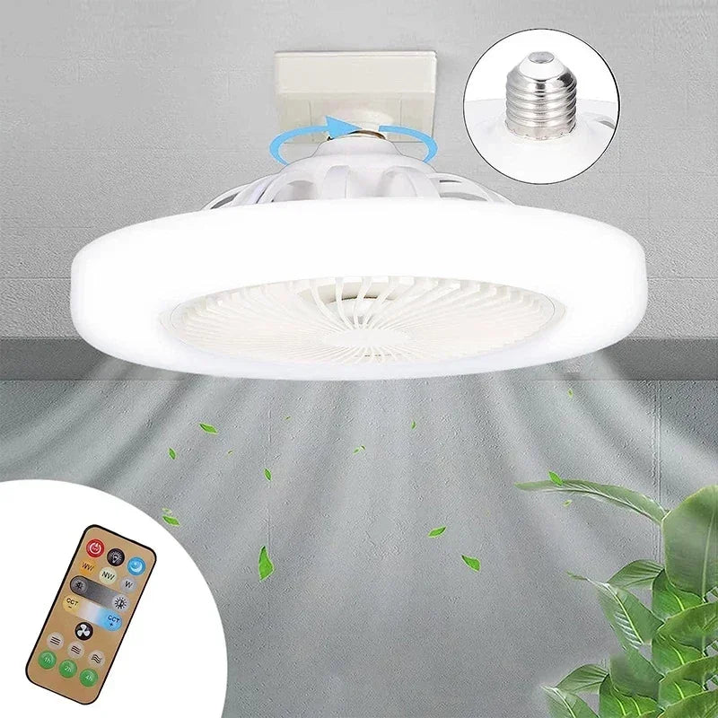 Smart 3-in-1 Ceiling Fan with Remote Control Lighting Lamp  Lighting Base for Bedroom and Living Room Silent and Convenient