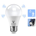 220V E27 12W LED Light Bulb Microwave Radar Motion Detector Lamp with Light Sensor, Auto On/Off for Home Stair Hallway