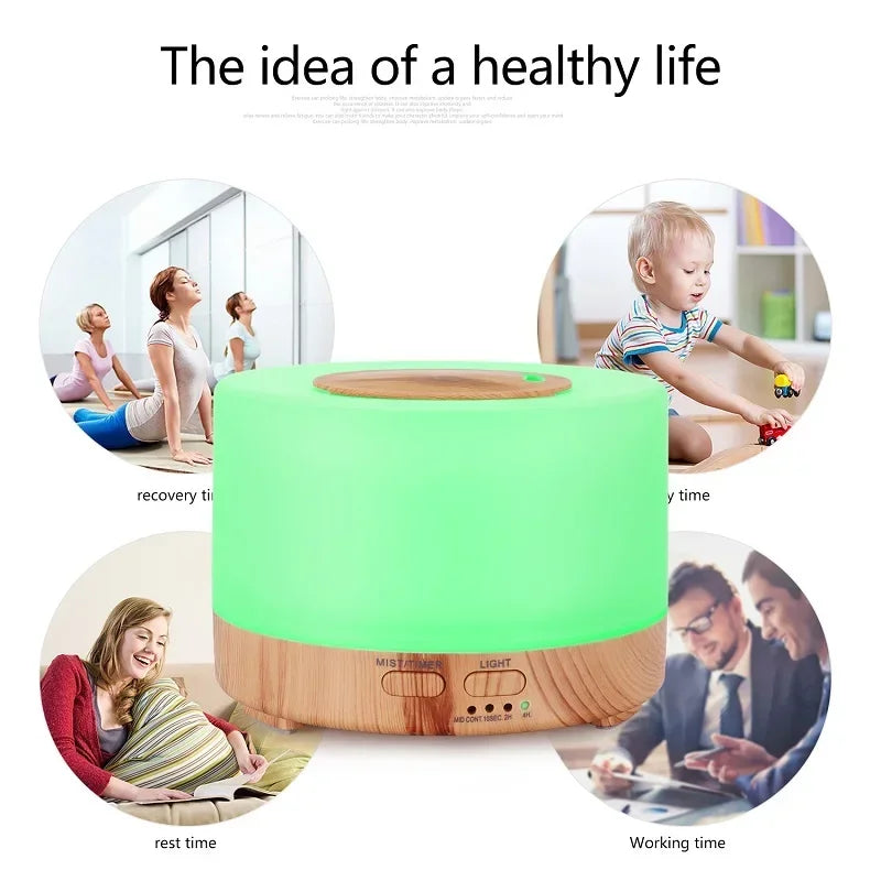 WiFi Smart 550ML Electric Aroma Diffuser Essential Oil Diffuser Air Humidifier Ultrasonic Remote Control Mist Maker Home