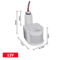 12V Motion Sensor 220V/110V PIR Movement Detector Automatic Infrared Wall Mount Timer Outdoor 24V LED Motion Sensor Light Switch