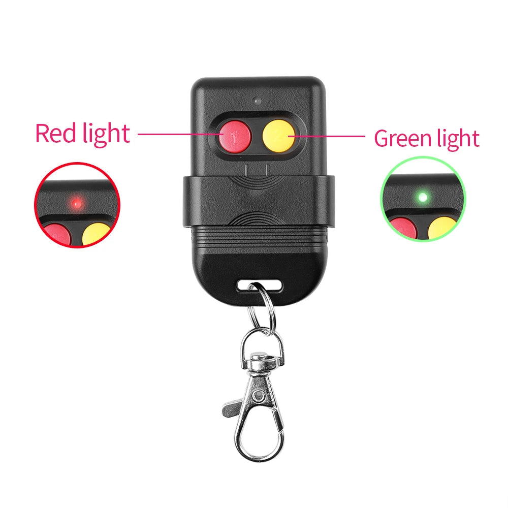 8 Dip Switch 433Mhz 330mhz Smart Copy Remote Control Fixed Code 2 CH Duplicator For Gate Garage Door Opener or Alarm System