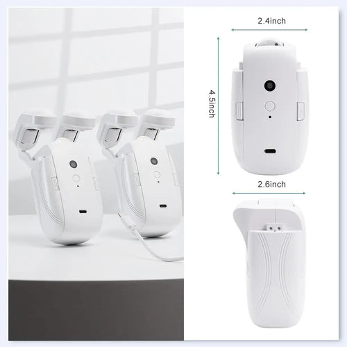 2 Pcs Electric Curtain Opener with Remote Control: Roman rod/TU-rail Motorized Curtains Quiet Operated Automatic Curtain Opener