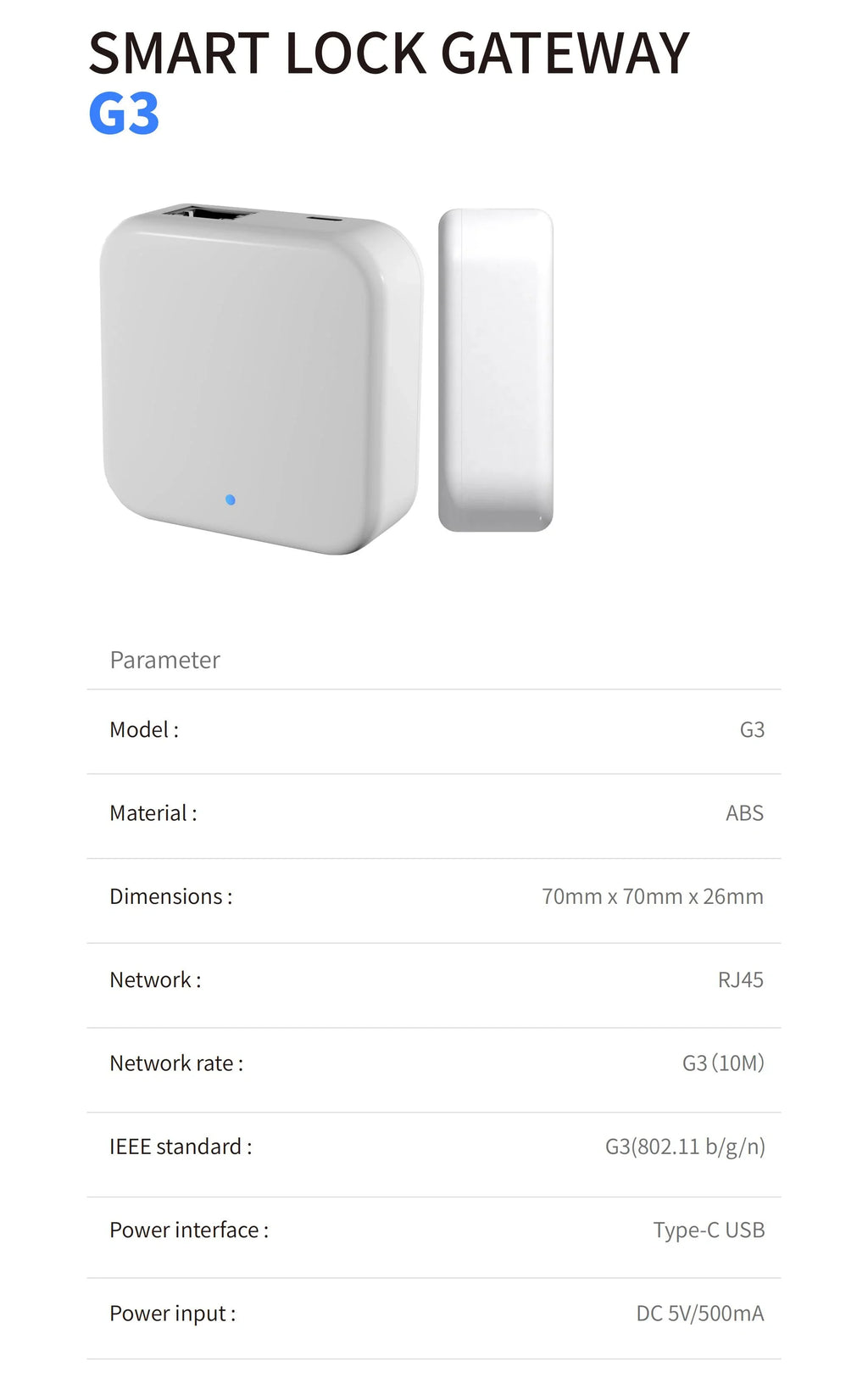 TTLOCK Gateway G2 G3 G3P G4 Bluetooth To Wifi Gateway Hub WIFI/RJ45/POE/4G TLE for Smart Home Door Lock Ttlock App Phone Control