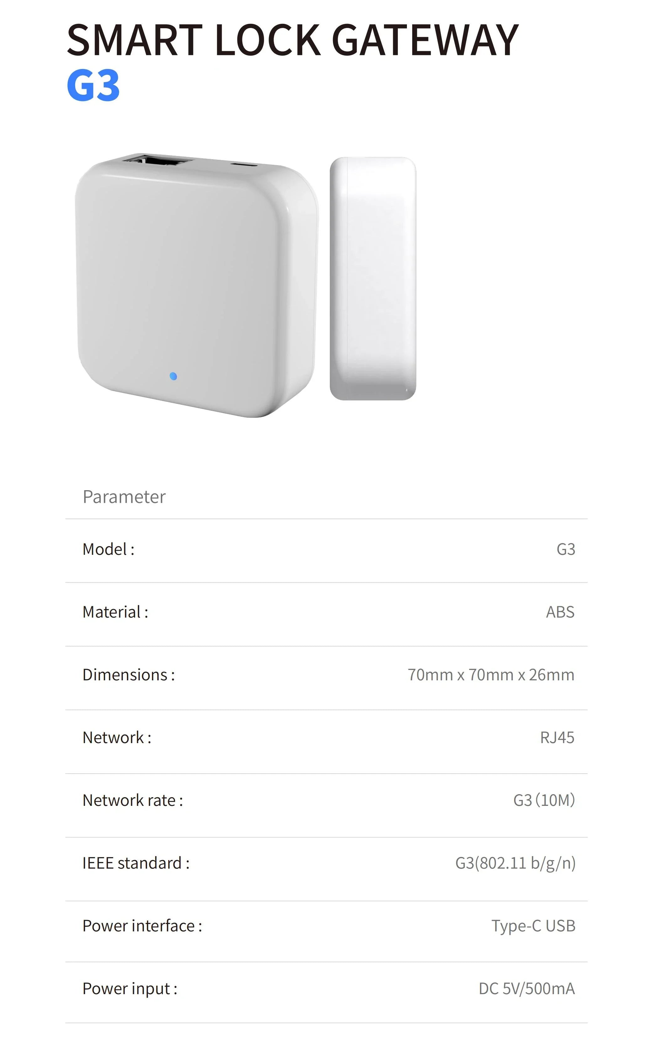 TTLOCK Gateway G2 G3 G3P G4 Bluetooth To Wifi Gateway Hub WIFI/RJ45/POE/4G TLE for Smart Home Door Lock Ttlock App Phone Control