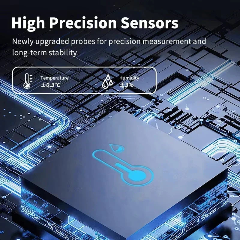 Smart ZigBee Temperature And Humidity Sensor Indoor Smart Home Thermometer Hygrometer App Remote Monitor Required Zigbee Gateway