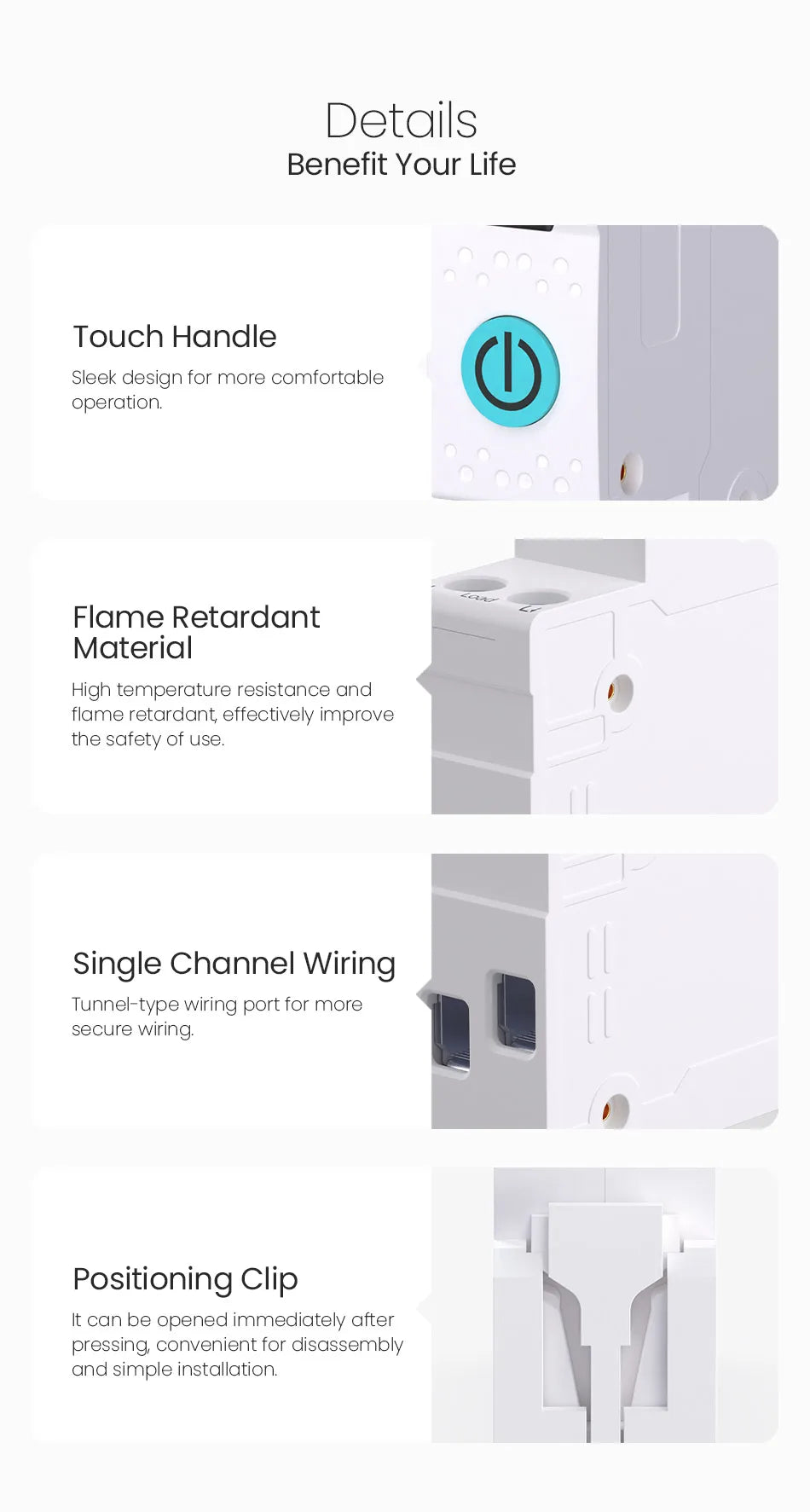 TUYA WIFI Smart Circuit Breaker Power Metering 1P 63A DIN Rail for Smart Home wireless Remote Control Smart Switch by APP ATELE