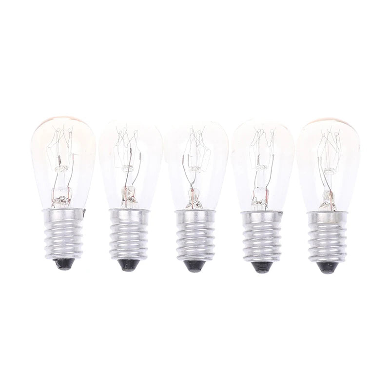 5PCS E14 Salt Lamp Globe Bulb 10/15/20/25W 220V-230V Incandescent Bulb Household Refrigerator Oven Light Bulb Replace Bulb