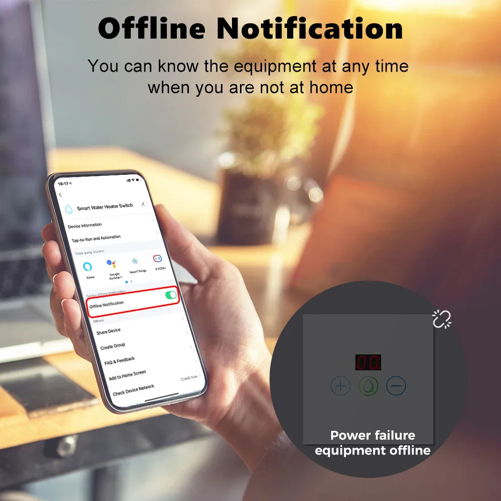 Tuya EU US WiFi/zigbee Smart Water Heater Boiler Switch With Power Monitor Smart Life Control Works With Alexa Alice Google Home