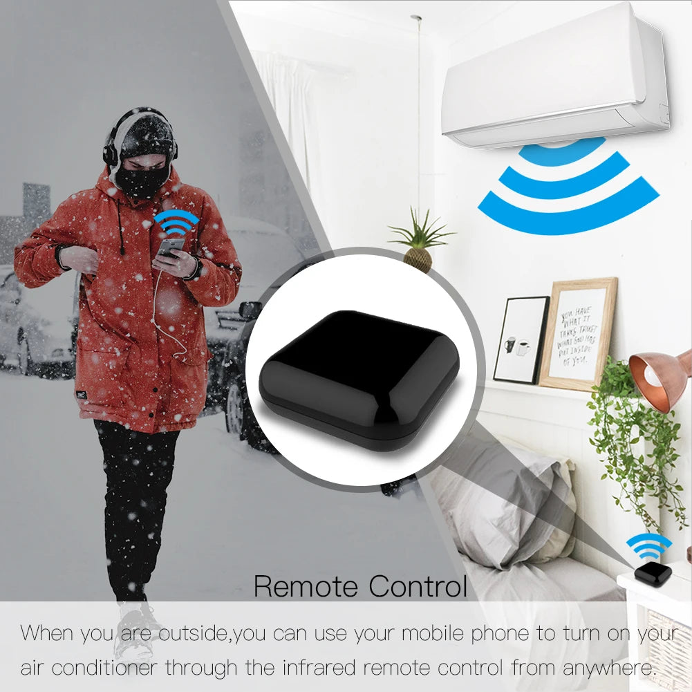 MOES Tuya WiFi IR RF Remote for Air Conditioning TV Universal Infrared Remote Control Works with Alexa, Google Home