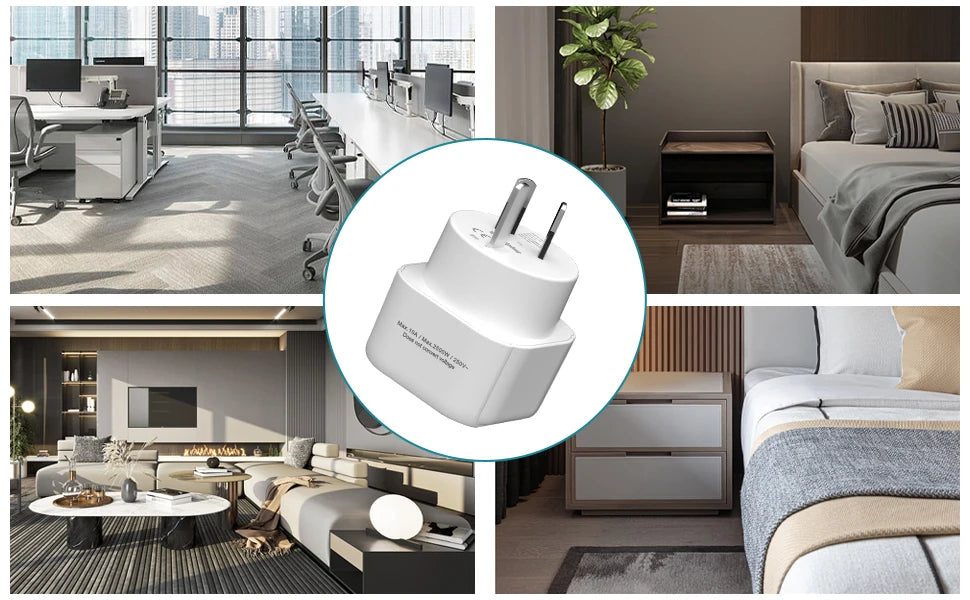 2/4pcs 3Pin AU NZ Power Plug Adapter EU to AU/NZ Plug Converter, New Zealand Australia Travel Plug Wall Plug Socket White